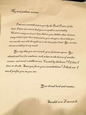 Strahd Letter to Dursts